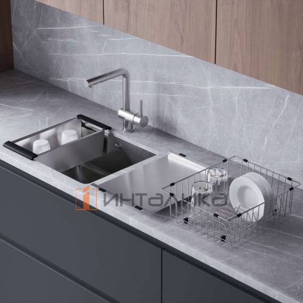 Мойка Omoikiri TADZAVA 54-U/I Ultra нержавеющая сталь, 600, накладная, нержавеющая сталь – 3
