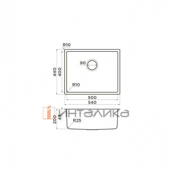 Мойка Omoikiri TADZAVA 54-U/I Ultra нержавеющая сталь, 600, накладная, нержавеющая сталь – 2