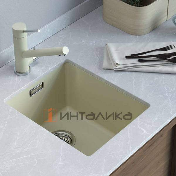 Мойка Omoikiri KATA 34-U Artgranit, 400, под столешницу, пастила – 5