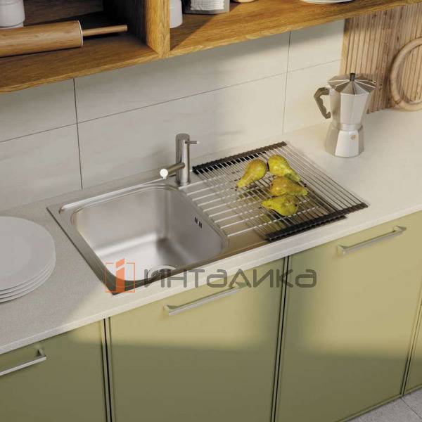 Мойка Omoikiri Kashiogawa 79 нержавеющая сталь, 450, накладная, нержавеющая сталь – 3