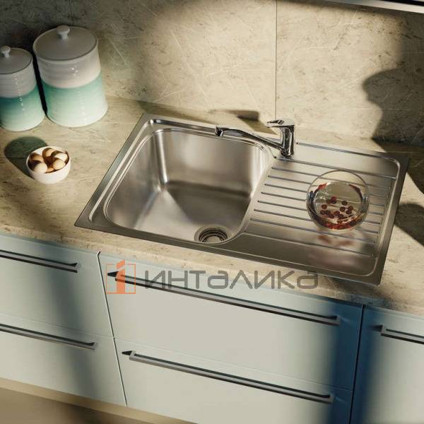 Мойка Omoikiri Kashiogawa 79 нержавеющая сталь, 450, накладная, нержавеющая сталь – 5