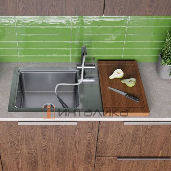 Мойка Omoikiri Mizu 78-LB нержавеющая сталь, 600, накладная, нержавеющая сталь – 4