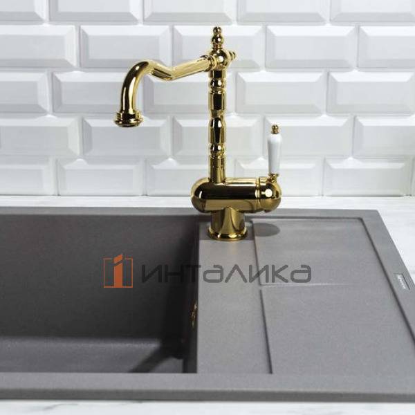 Смеситель Omoikiri KYOTO однорычажный,  золото – 3