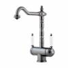 Превью Смеситель Omoikiri AMAGASAKI двухрычажный, с выводом для питьевой воды, античное серебро – 1