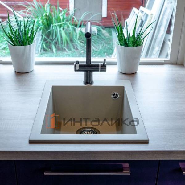 Мойка Omoikiri BOSEN 41 Tetogranit, 450, накладная, черный – 3