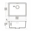 Превью Мойка Omoikiri KATA 54-U Artgranit, 600, под столешницу, черный – 2