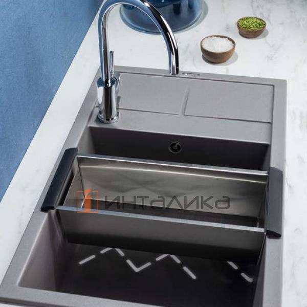 Мойка Omoikiri SUMI 78-LB Tetogranit, 600, накладная, черный – 3