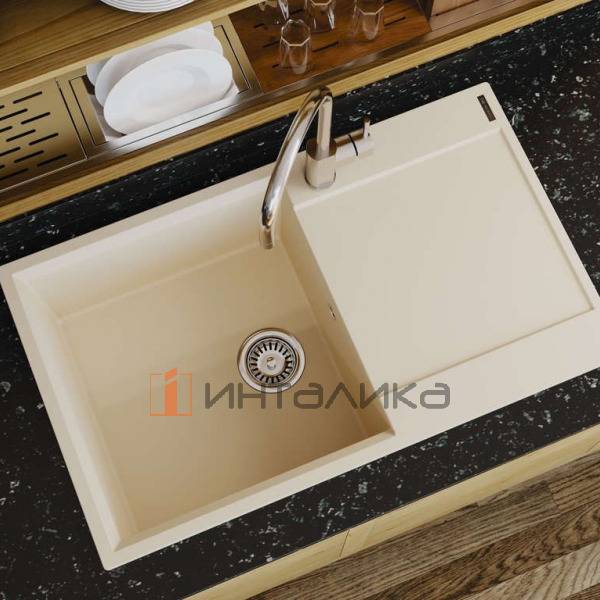 Мойка Omoikiri DAISEN 86 Artgranit, 600, накладная, leningrad grey – 4