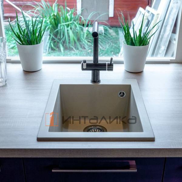 Мойка Omoikiri BOSEN 41 Tetogranit, 450, накладная, темный шоколад – 3