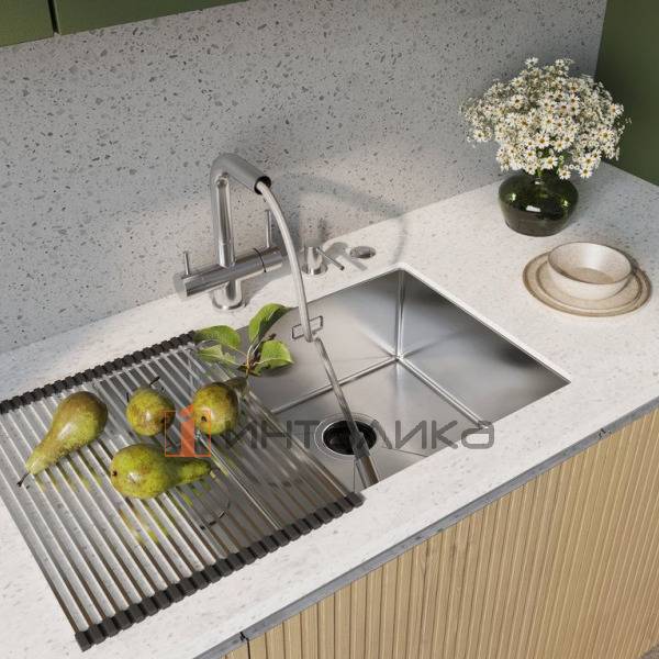 Мойка Omoikiri TAKI 58-2-U/IF R нержавеющая сталь, 600, накладная, нержавеющая сталь – 4