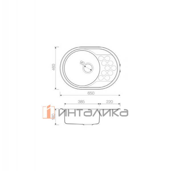 Мойка Omoikiri Kasumigaura 65 нержавеющая сталь, 450, накладная, нержавеющая сталь – 2