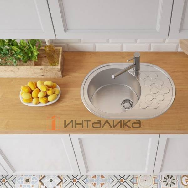 Мойка Omoikiri Kasumigaura 65 нержавеющая сталь, 450, накладная, нержавеющая сталь – 3