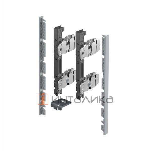 Комплект соединителей передней панели внутреннего ящика HETTICH AvanTech You, H187 мм, цвет серебристый, (V1) – 1