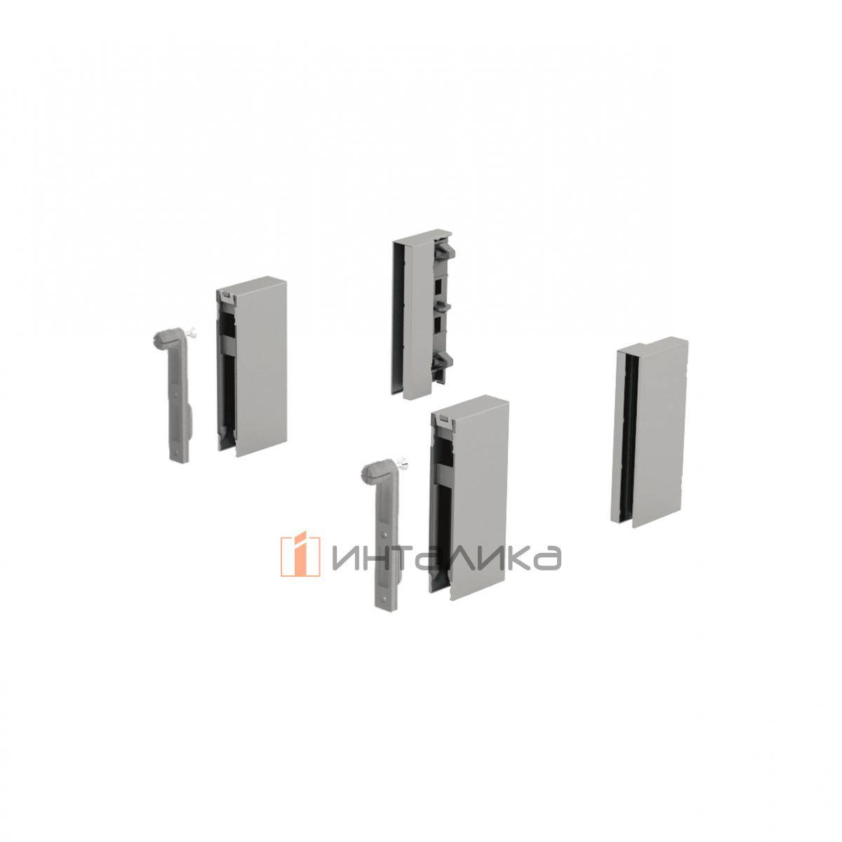 Комплект адаптеров HETTICH DesignSide для ящика ArciTech, H92, цвет серебристый, (V15)