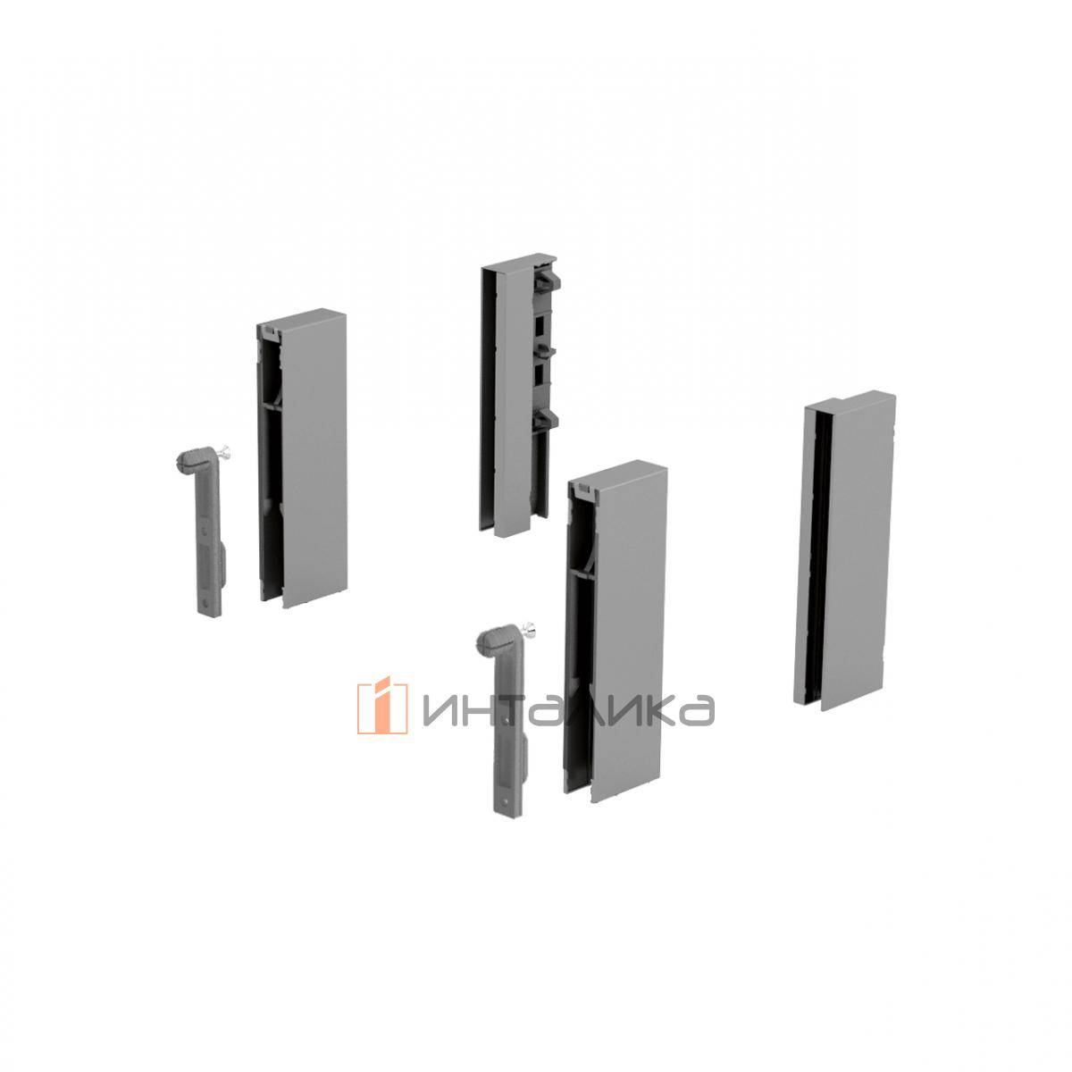 Комплект адаптеров HETTICH DesignSide для ящика ArciTech, H124, цвет серебристый, (V15)