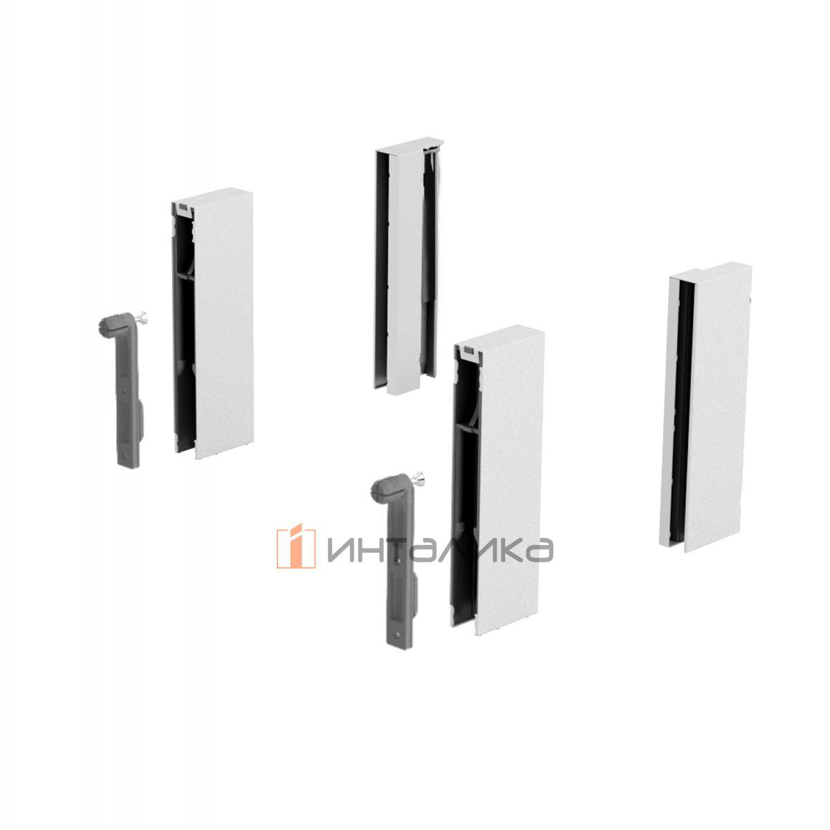 Комплект адаптеров HETTICH DesignSide для ящика ArciTech, H124, цвет белый, (V15)