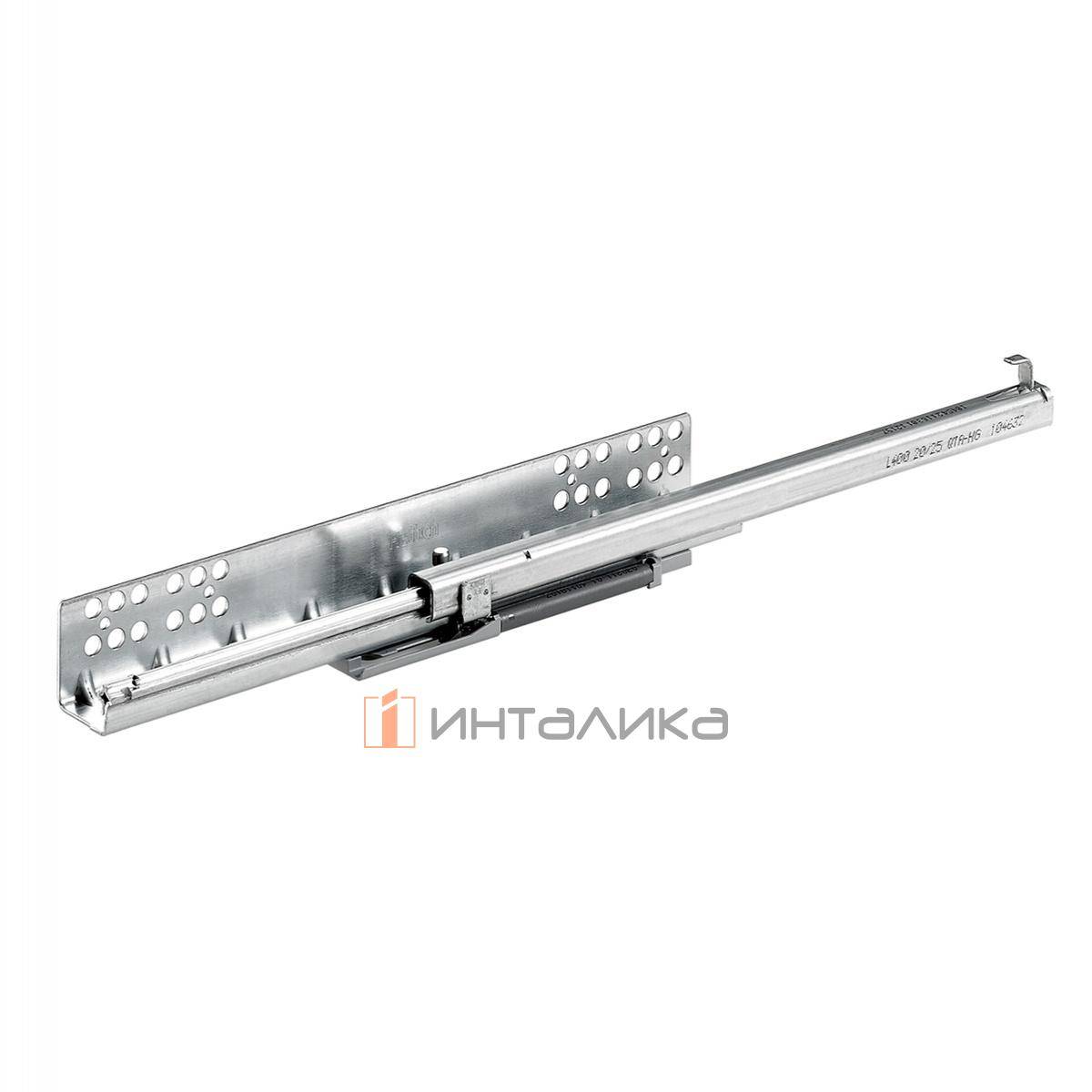 Направляющая HETTICH Quadro 25 HD, Silent System, частичное выдвижение, L450, EB 20, G25, под фиксаторы, левая