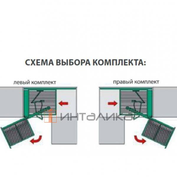 Волшебный уголок  KESSEBOHMER 450, 4 полки Arena style, Anti-slip, с доводчиком на закрывание, H525мм, левый, антрацит – 4
