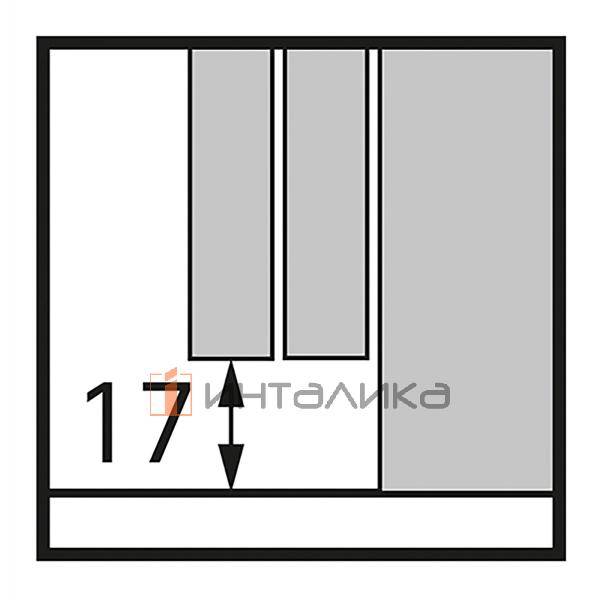 Комплект фурнитуры HETTICH Top Line XL для 3-х дверей, STB 19 | 17 мм, толщина двери 18-30 мм, max вес двери 60 кг – 2