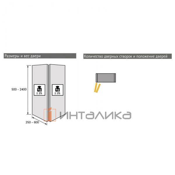 Комплект фурнитуры HETTICH WingLine L, с функцией самозакрывания, G12, правый – 2