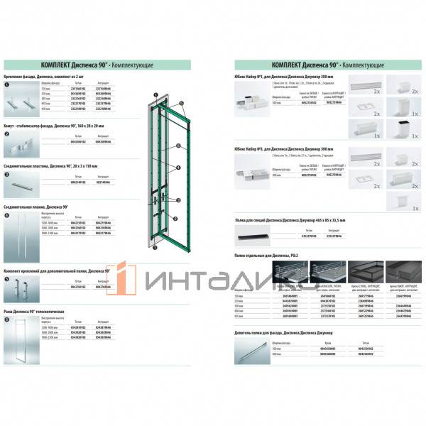 Выдвижной шкаф-колонна KESSEBOHMER Dispensa 150, 5 полок Arena classic с доводчиком на закрывание, частичное выдвижение, Anti-slip, H1600-2000мм, титан – 4