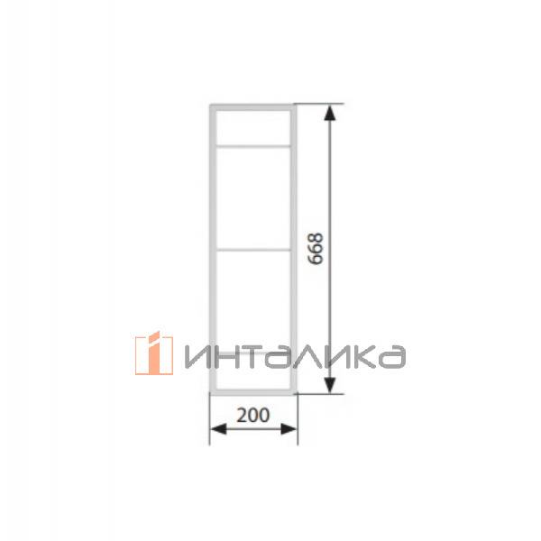 Рама из стального профиля для стеллажных систем KESSEBOHMER YOU K, 30х200х668мм, черный – 4