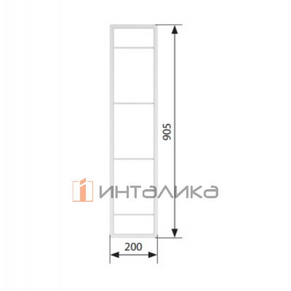 Рама из стального профиля для стеллажных систем KESSEBOHMER YOU K, 30х200х905мм, черный – 4