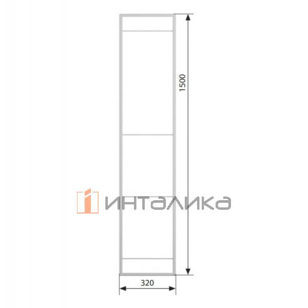 Рама из стального профиля для стеллажных систем KESSEBOHMER YOU K, 30х320х1500мм, черный – 4