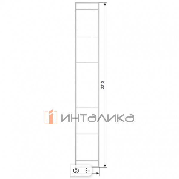 Рама из стального профиля для стеллажных систем KESSEBOHMER YOU K, 30х320х2210мм, черный – 4