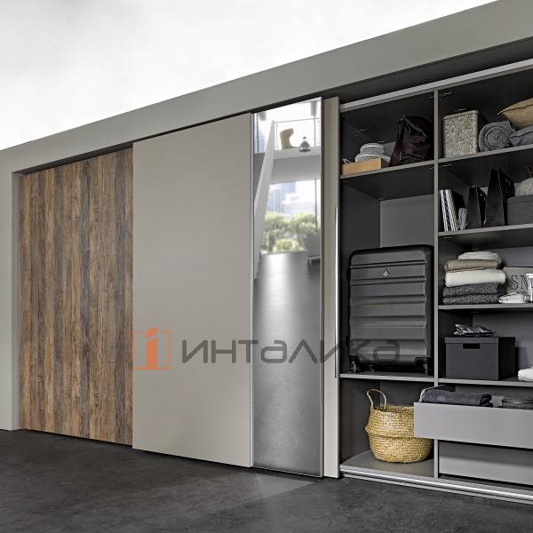 Система HETTICH Top Line XL для 2 дверей, B 600-2000мм, H до 3000мм, T 18-30 мм, G60, вес двери 30-60 кг, Silent System, L 4000 мм – 4