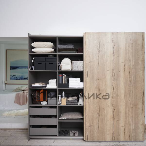 Система HETTICH Top Line XL для 2 дверей, B 600-2000мм, H до 3000мм, T 22-30 мм, G80, вес двери 15-35 кг, Silent System, L 4000 мм – 7