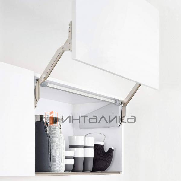 Комплект вертикального подъемного механизма KESSEBOHMER Free Slide, тип R2us, для деревянных фасадов, H 430-600мм, ширина до 1200мм, G 2,6-5,5кг, антрацит – 2