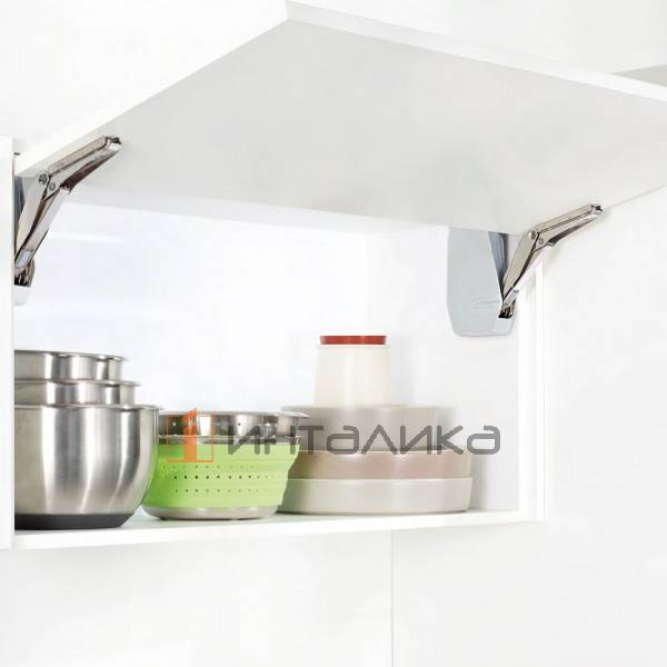 Комплект поворотного подъемного механизма KESSEBOHMER Free Flap Mini P2O тип III Х1, серия C, для деревянных фасадов, белый – 2