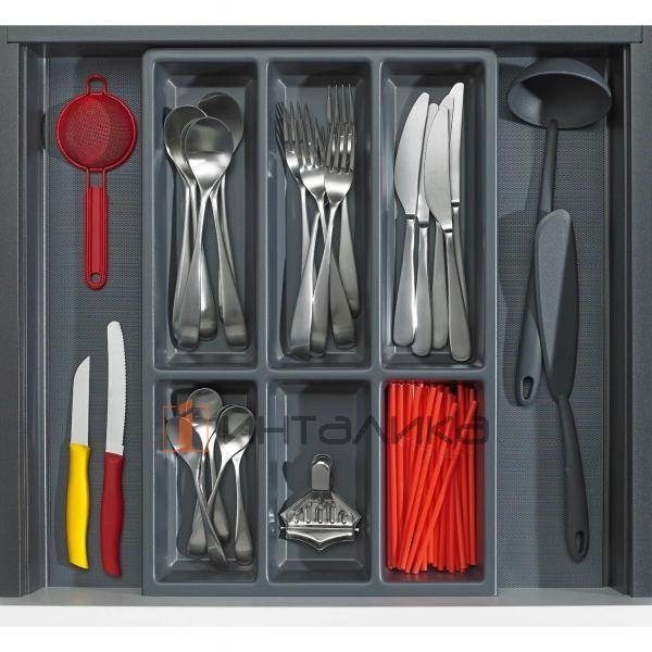 Организация HETTICH OrgaTray 490 для ящиков InnoTech Atira, NL520, KB450, 326х512х53, антрацит – 3