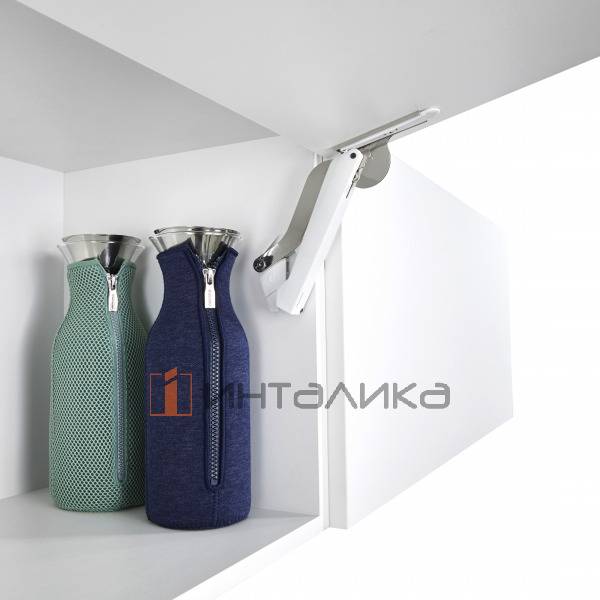 Силовые механизмы с рычагами KESSEBOHMER FreeSpace Push to Open, тип E, крепления фасада, белый – 2