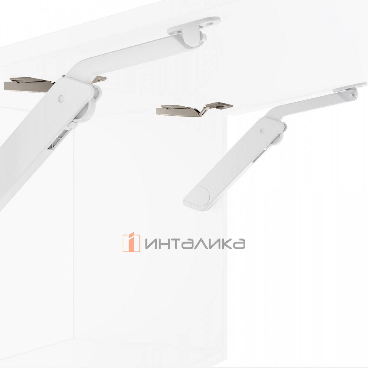 Комплект поворотного подъемного механизма KESSEBIHMER FREElight P2O | Touch Opening, тип B, с двумя силовыми механизмами, белый