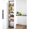 Превью Выдвижной шкаф-колонна KESSEBOHMER Dispensa 250, 4 полки Arena style с доводчиком на закрывание, частичное выдвижение, Anti-slip, H1200-1600мм, антрацит – 2