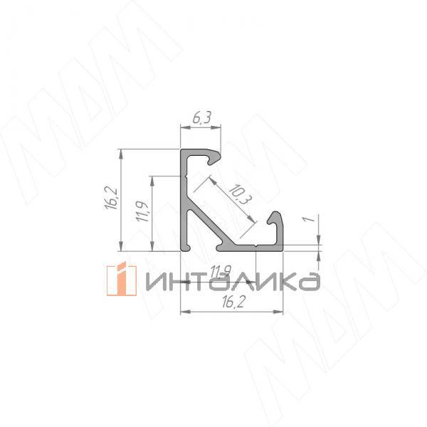 Профиль СМ1, угловой, золото матовое, 16х16мм, L-3000 (LSP-CM1-ALU-3-GL) – 5