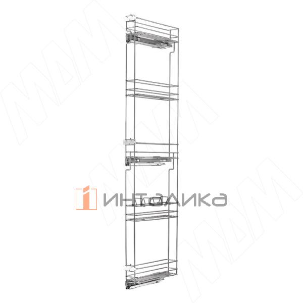 Раунд / Round Колонна выдвижная (бутылочница), 5 уровней, для фасада 150 мм, с боковым. крепл. лев., направл. плавн. закр. Нова Про / Nova Pro