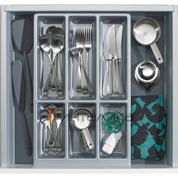 Организация HETTICH* OrgaTray 470 для ящиков AvanTech You | ArchiTech, NL550, B326, T524, H50, пластик, серебристый – 3