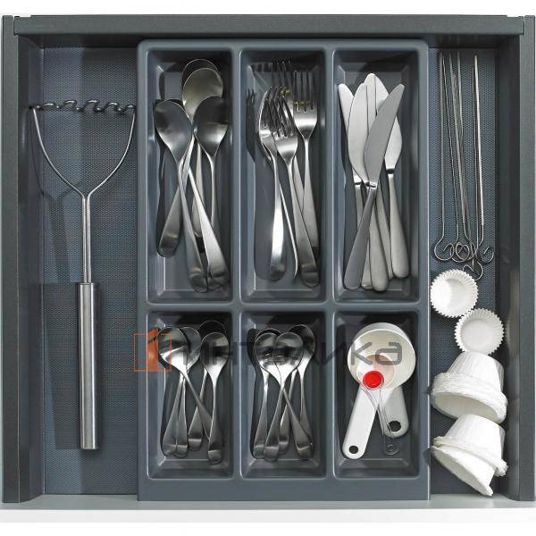 Организация HETTICH* OrgaTray 470 для ящиков AvanTech You | ArchiTech, NL550, B326, T524, H50, пластик, антрацит – 3