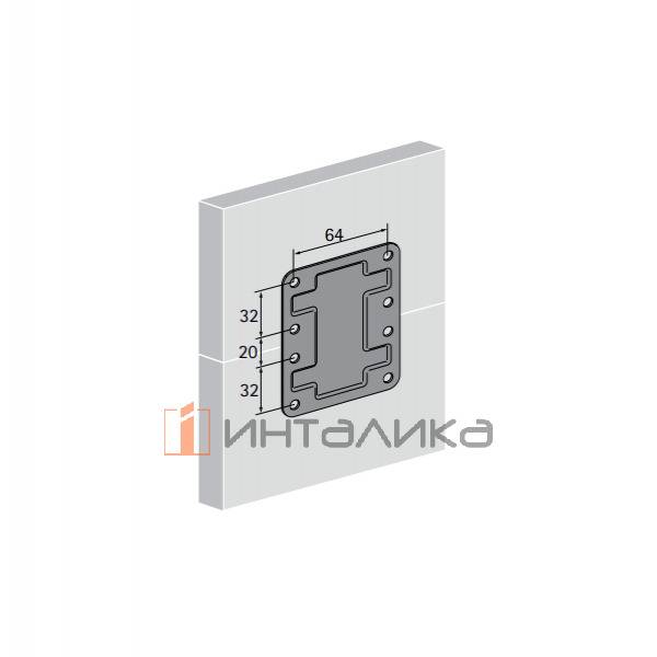 Комплект соединительных пластин для сборных дверей HETTICH, большая, сталь, оцинкованная, (V1) – 2