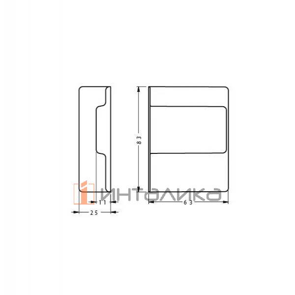 807 Заглушка для мебельного навеса, пластик, белая, правая – 2