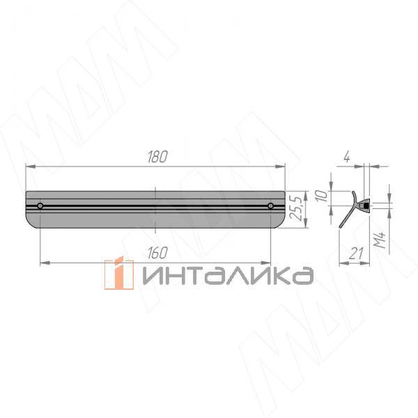 Профиль-ручка L=180мм графит (3252.180.9712) – 3
