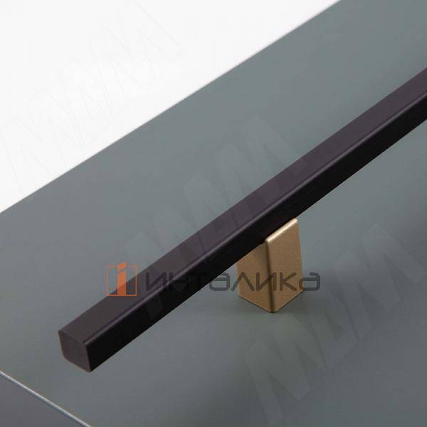 Ручка-скоба 160мм L=300мм, черный матовый / золото матовое (3694.300.7W/1711) – 3