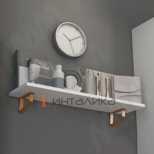 PIRO Менсолодержатель для деревянных полок, золото матовое (PIR.876A.9708) – 4