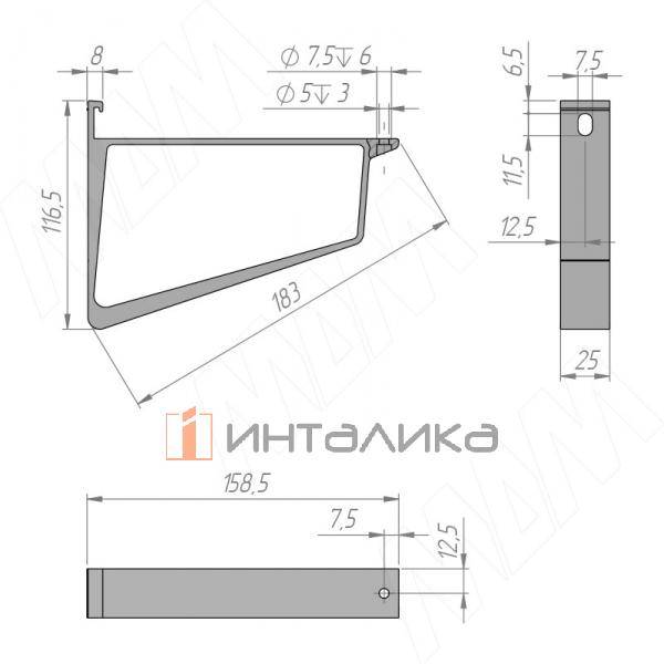 PIRO Менсолодержатель для деревянных полок, золото матовое (PIR.876A.9708) – 6