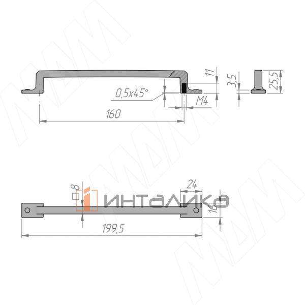 Ручка-скоба 160мм графит (WMN.218.160.00G9) – 2