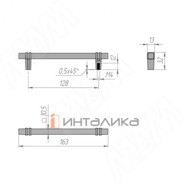 Ручка-скоба 128мм золото матовое (WMN.853.128.00F3) – 2