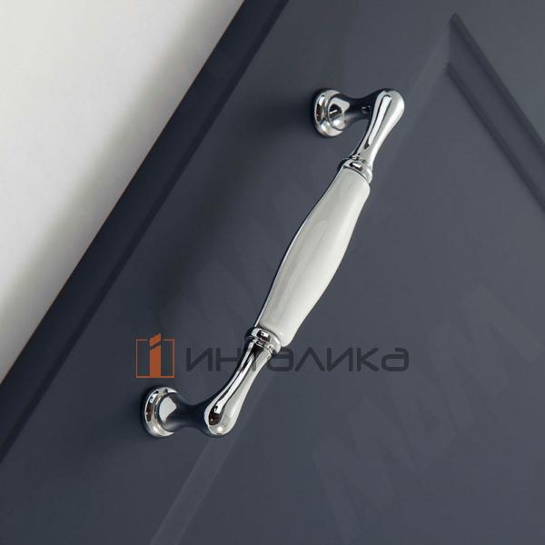 Ручка-скоба 128мм хром/керамика белая (WMN.M64.00.00.CLG) – 3